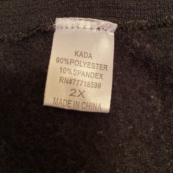 Brand New Set of 2 Kada Black Leggings…size 2X - Picture 3 of 3